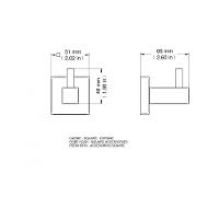Cabide Para Banheiro Square Cromado Docol - 4