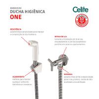 Ducha Higiênica Sem Derivação One Cromada Celite