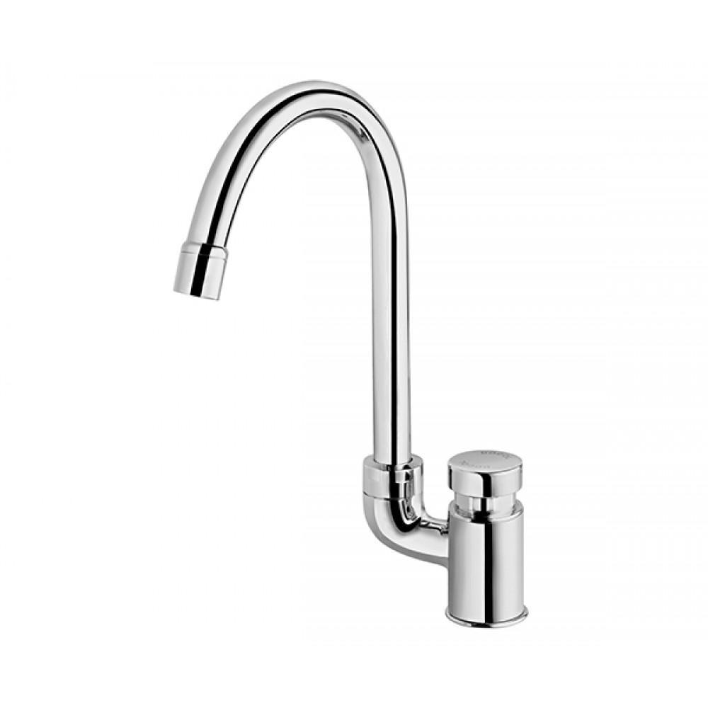 Torneira Para Lavatório De Mesa Pressmatic Bica Alta Cromada Docol - 2