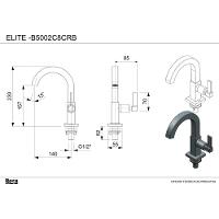 Torneira Para Lavatório De Mesa Elite Bica Alta Cromada Celite - 7