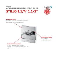 Acabamento Para Registro Base Deca Stillo 1.1/4 1.1/2 Cromado Docol - 2