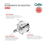 Acabamento Para Registro Base Docol One 1/2 3/4 1 Cromado Celite - 2