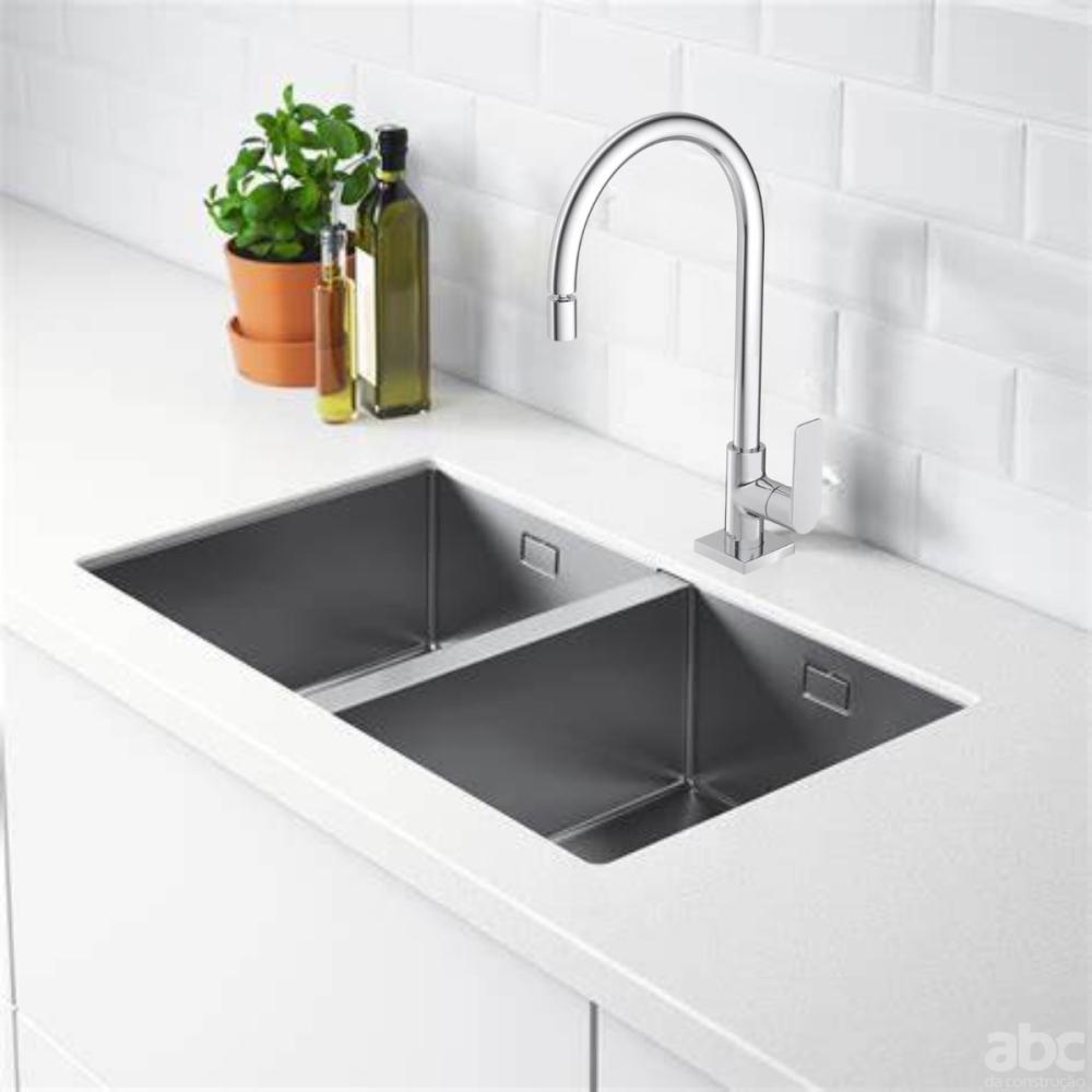 Torneira Para Cozinha De Mesa Just Bica Móvel Cromado Deca - 5