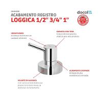 Acabamento Para Registro Base Deca Loggica 1/2 3/4 1 Cromado Docol - 2