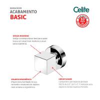Acabamento Para Registro Base Deca Basic Plus 1/2 3/4 1 Cromado Celite - 2