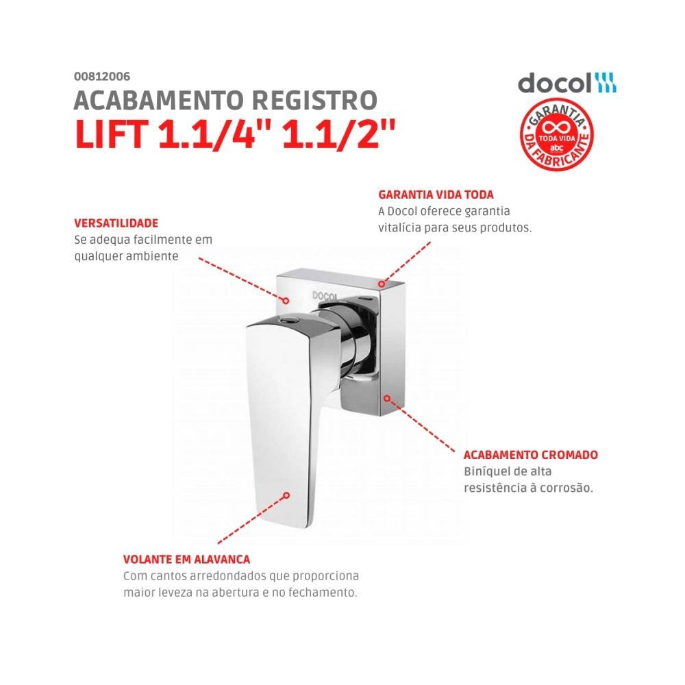 Acabamento Para Registro Base Deca Lift 1.1/4 1.1/2 Cromada Docol - 2
