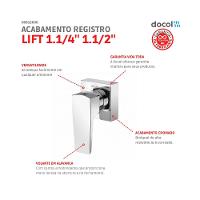 Acabamento Para Registro Base Deca Lift 1.1/4 1.1/2 Cromada Docol - 2