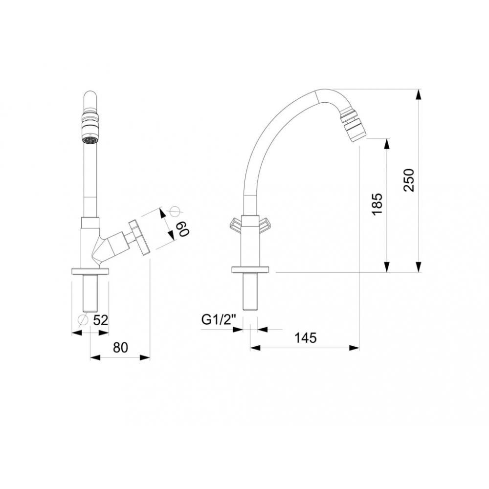 Torneira Para Cozinha De Mesa Up Cromado Celite - 2
