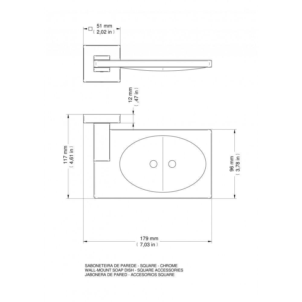 Saboneteira Square Cromada Docol - 4