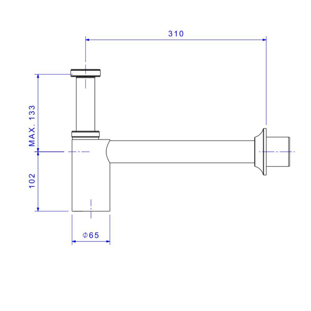 Sifão Para Cozinha E Tanque 1.1/2" 1680 Cromado Deca - 3