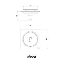 Ralo Quadrado De Inox 10x10cm Sem Caixilho 251 Meber - 2