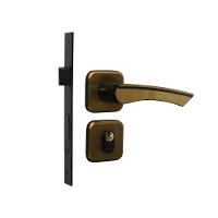 Fechadura Externa Roseta Genebra Bronze Latonado MGM 40mm - 5