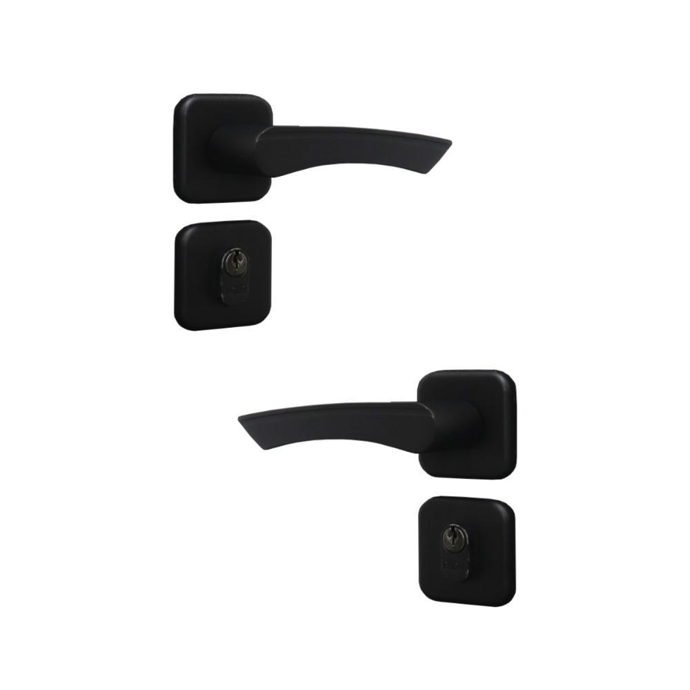 Fechadura Externa Roseta Genebra Preto Fosco MGM 40mm - 3