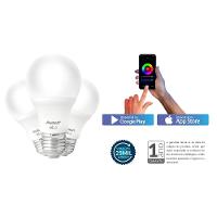 Kit Com 3 Lâmpadas Inteligentes LED Smart Wi-Fi Bulbo Pera NEO 10W Luz Dimerizável Amarela-Branca Base E27 Bivolt Avant - 3