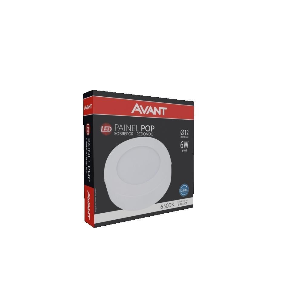 Painel Pop LED Plafon De Sobrepor 6W Redondo 12cm Luz Branca 6500K Bivolt Avant - 3