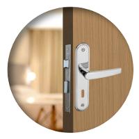 Fechadura Para Porta Interna Quarto Espelho Concept 401 Cromada Pado 40mm - 1