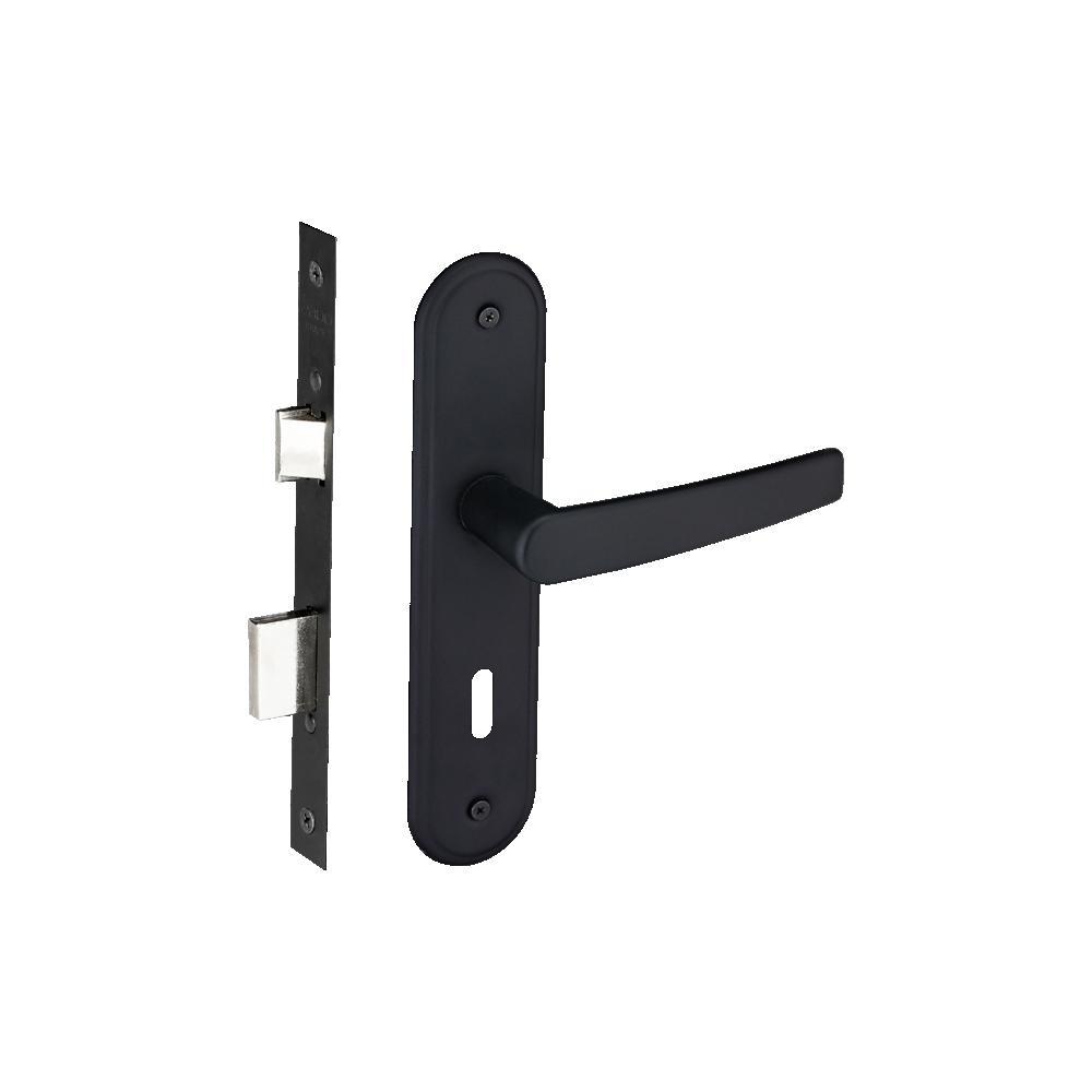 Fechadura Para Porta Interno Espelho Concept 401 Preta Pado 40mm - 2