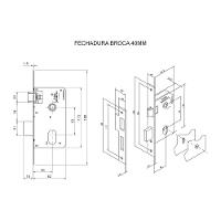 Fechadura Roseta Módena Bronze Latonado Interna MGM - 8