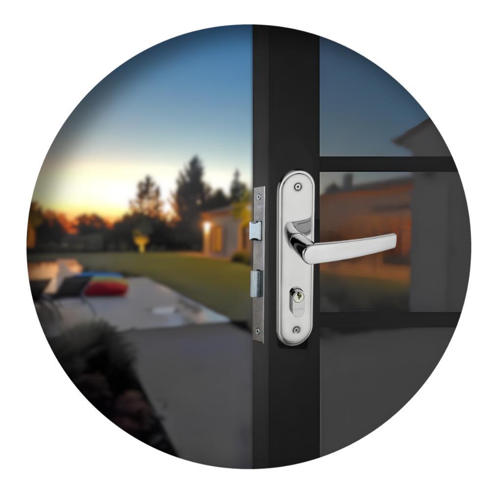 Fechadura Para Porta Externa Espelho Concept 401 Cromada Pado 40mm - 1