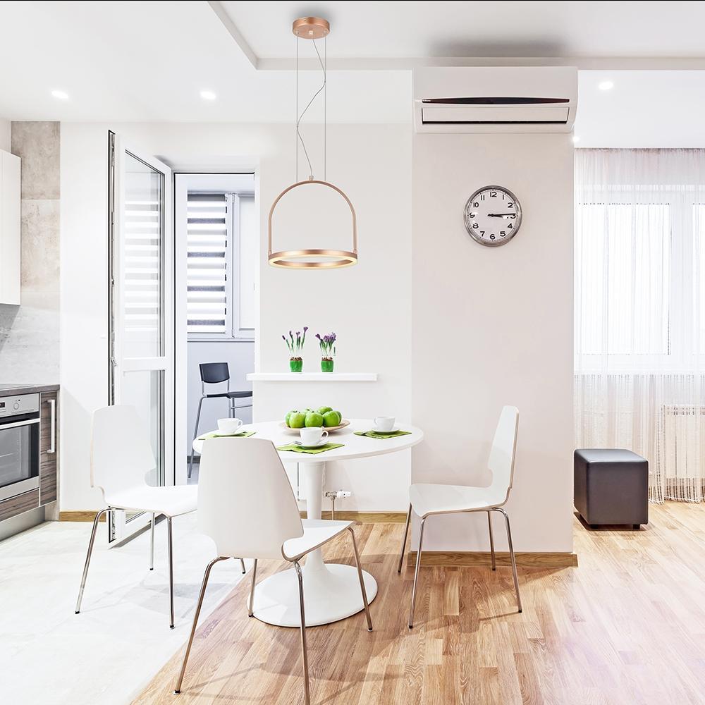 Pendente Cage Cobre Fosco 20w 3000k Led Bivolt Emissão De Luz Amarela Ø50cm Avant - 2