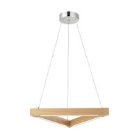 Pendente Triangular De Madeira Kavas 18w 3000k Led Bivolt Emissão De Luz Amarela Avant - 1