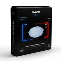 Painel Pop LED Plafon Inteligente de Embutir Smart Wi-Fi NEO 18W Redondo 22cm Luz Dimerizavel Amarela-Branca Bivolt Avan - 7