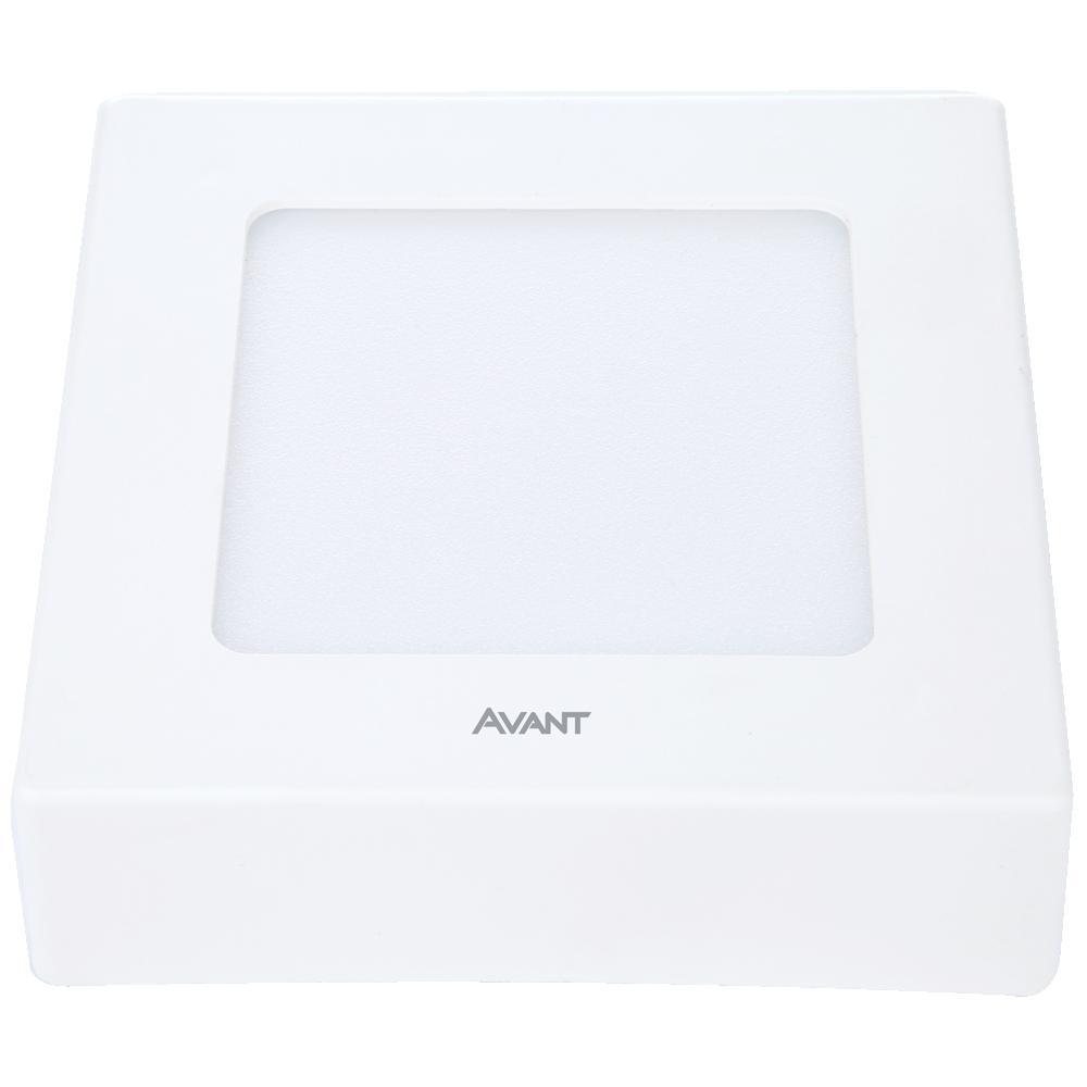 Painel Pop LED Plafon De Sobrepor 6W Quadrado 12cm Luz Amarela 3000K Bivolt Avant - 1