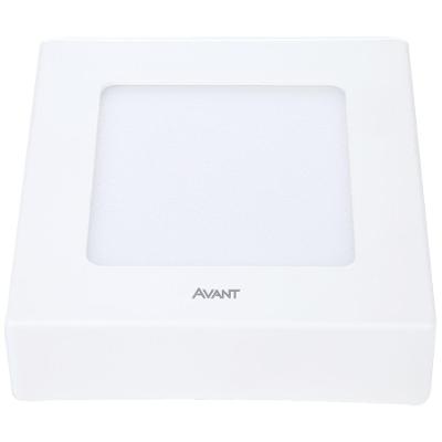 Painel Pop LED Plafon De Sobrepor 6W Quadrado 12cm Luz Amarela 3000K Bivolt Avant