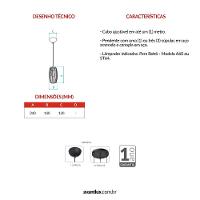 Pendente De Aço Dolium Para 1 Lâmpada Preto Fosco E27 Avant - 4