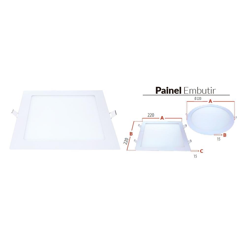 Painel Pop LED Plafon Inteligente de Embutir Smart Wi-Fi NEO 18W Quadrado 22cm Luz Dimerizavel Amarela-Branca Bivolt Ava - 8