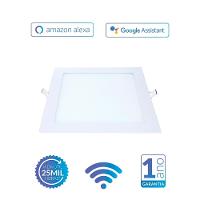 Painel Pop LED Plafon Inteligente de Embutir Smart Wi-Fi NEO 18W Quadrado 22cm Luz Dimerizavel Amarela-Branca Bivolt Ava - 2