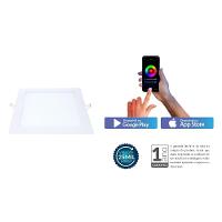 Painel Pop LED Plafon Inteligente de Embutir Smart Wi-Fi NEO 18W Quadrado 22cm Luz Dimerizavel Amarela-Branca Bivolt Ava - 3