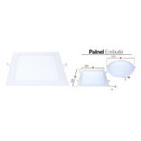 Painel Pop LED Plafon Inteligente de Embutir Smart Wi-Fi NEO 18W Quadrado 22cm Luz Dimerizavel Amarela-Branca Bivolt Ava - 8