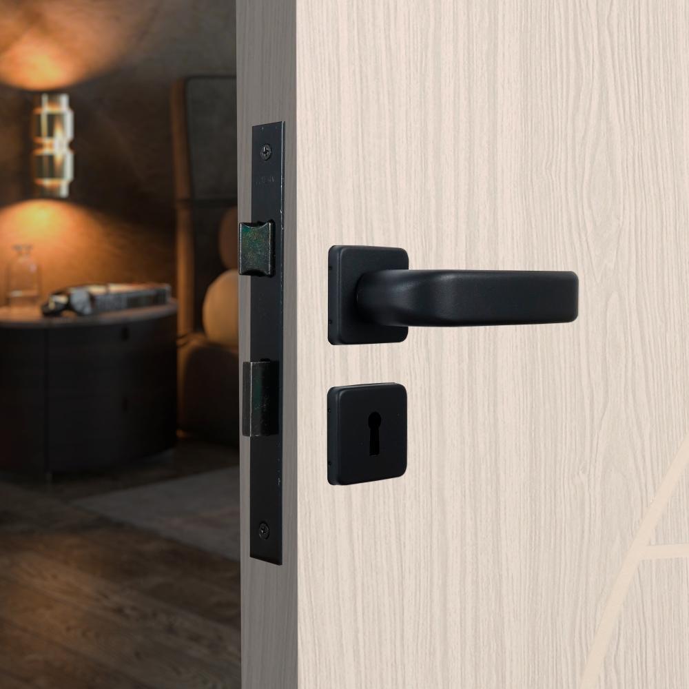 Fechadura Interna Roseta Firenze Preto Fosco MGM 40mm - 2