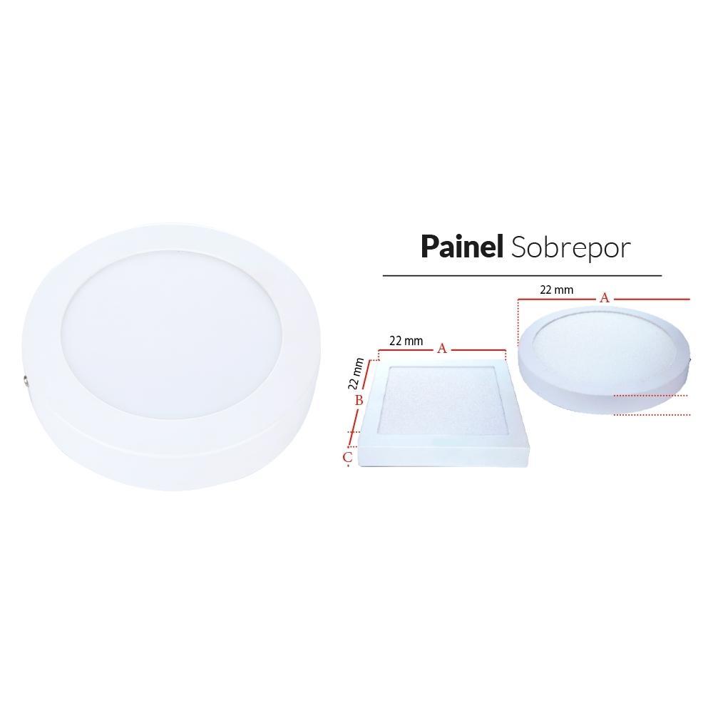 Painel Pop LED Plafon Inteligente de Sobrepor Smart Wi-Fi NEO 18W Redondo 22cm Luz Dimerizavel Amarela-Branca Bivolt Ava - 7