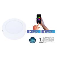 Painel Pop LED Plafon Inteligente de Sobrepor Smart Wi-Fi NEO 18W Redondo 22cm Luz Dimerizavel Amarela-Branca Bivolt Ava - 2