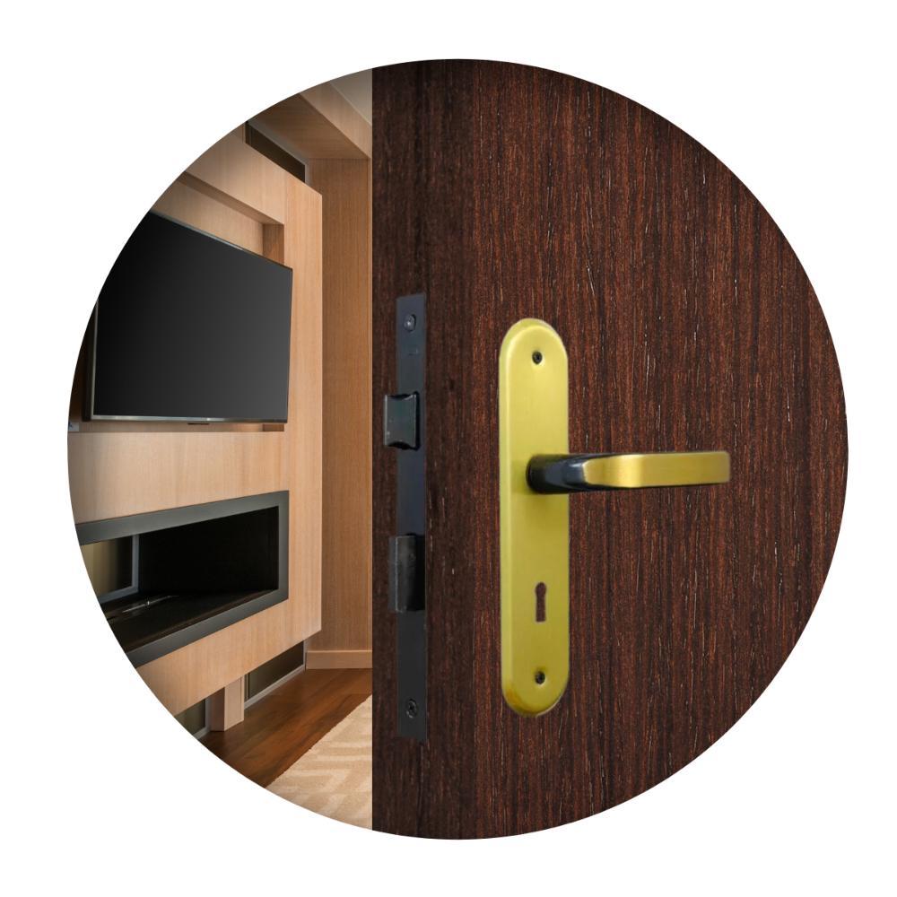 Fechadura Interna Stilo Alavanca Bronze Latonado MGM 40mm - 3