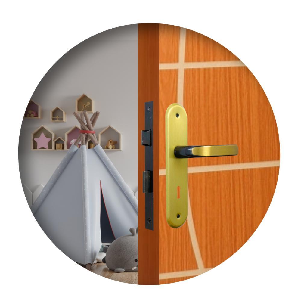 Fechadura Interna Stilo Alavanca Bronze Latonado MGM 40mm - 5