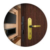 Fechadura Interna Stilo Alavanca Bronze Latonado MGM 40mm - 3