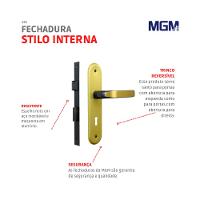 Fechadura Interna Stilo Alavanca Bronze Latonado MGM 40mm - 7