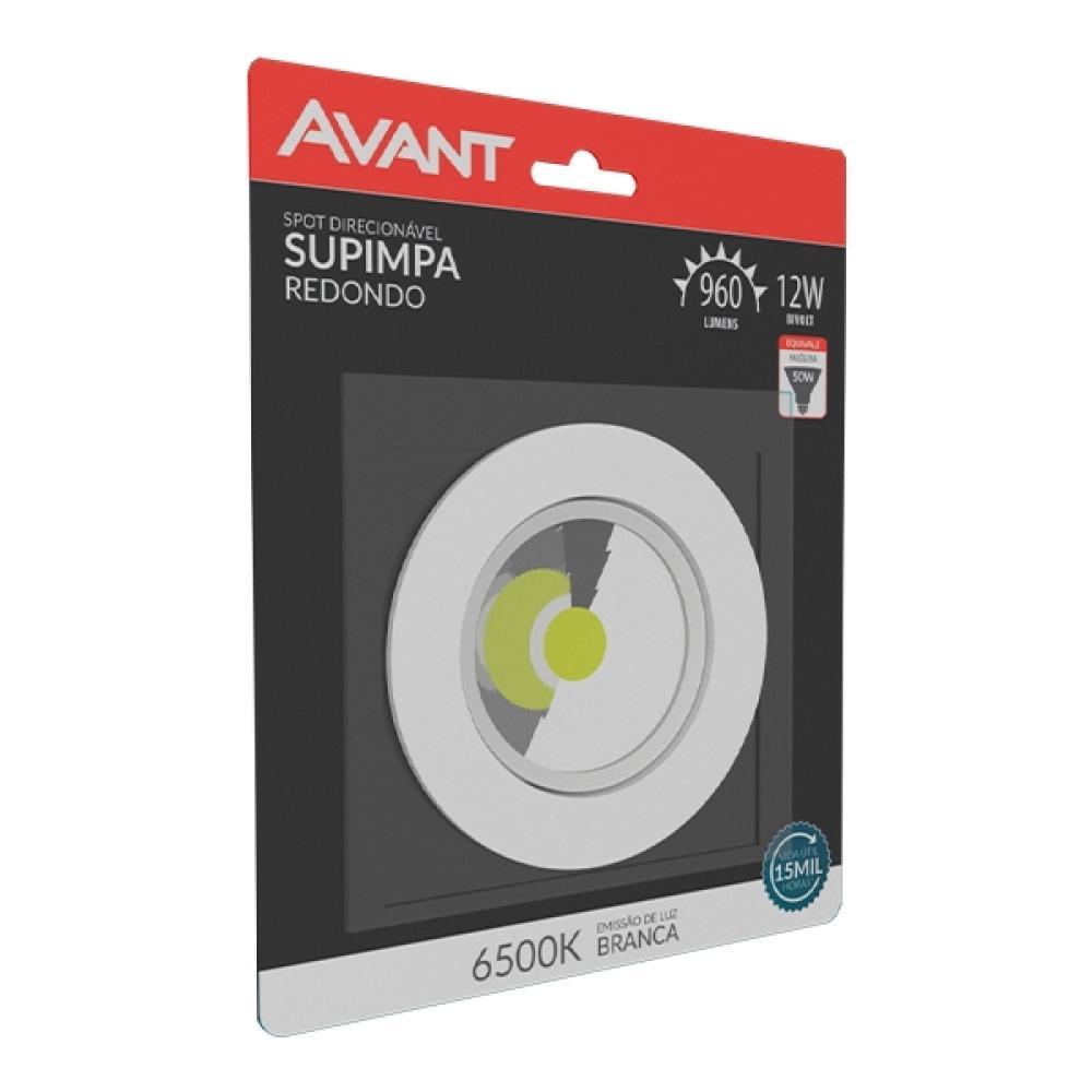 Luminária Quadrada Spot Supimpa 12w 6500k Bivolt Emissão De Luz Branca Avant - 2