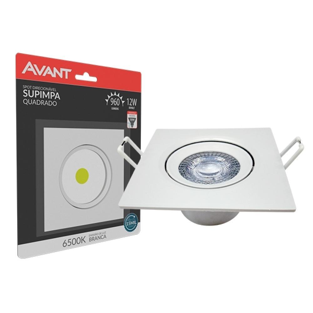 Luminária Quadrada Spot Supimpa 12w 6500k Bivolt Emissão De Luz Branca Avant - 3
