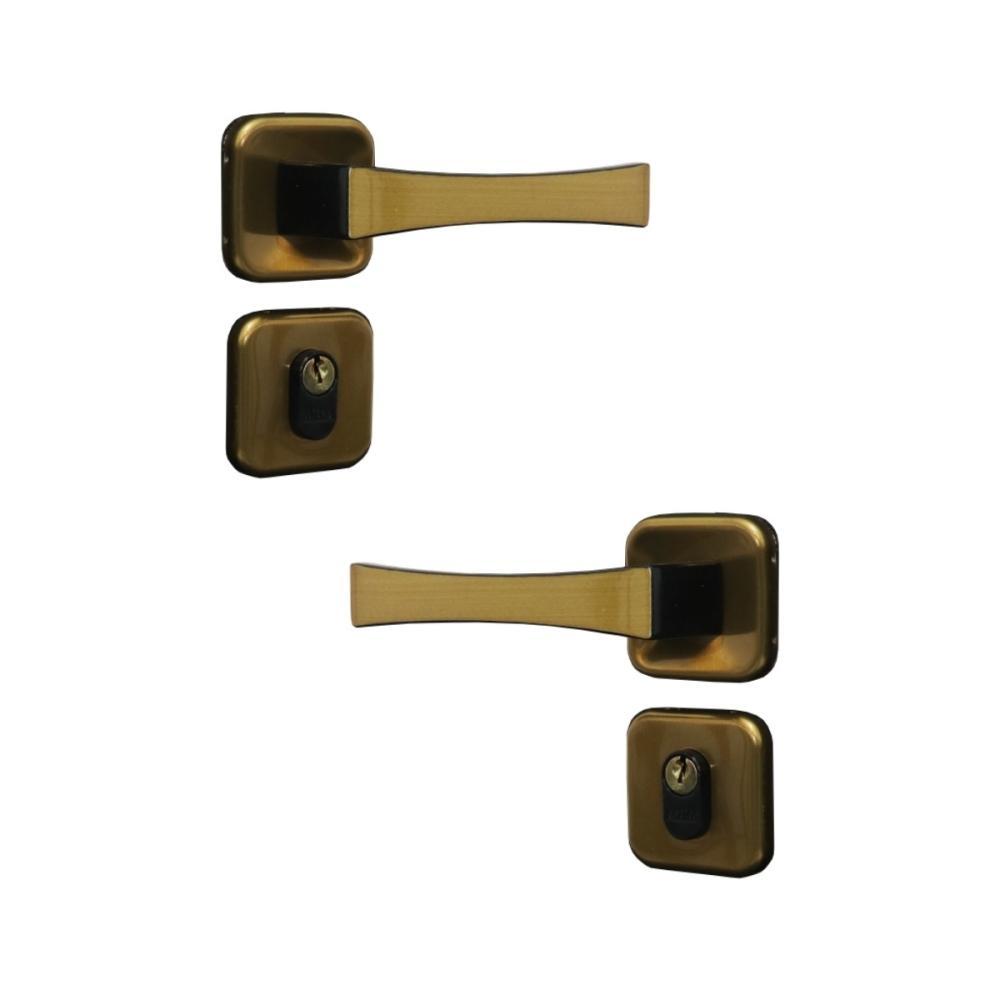 Fechadura Externa Roseta Paris Bronze Latonado MGM 40mm - 5