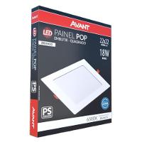 Painel Pop LED Plafon De Embutir Em Poliestireno Super Leve 18W Quadrado 22cm Luz Branca 6500K Bivolt Avant - 3