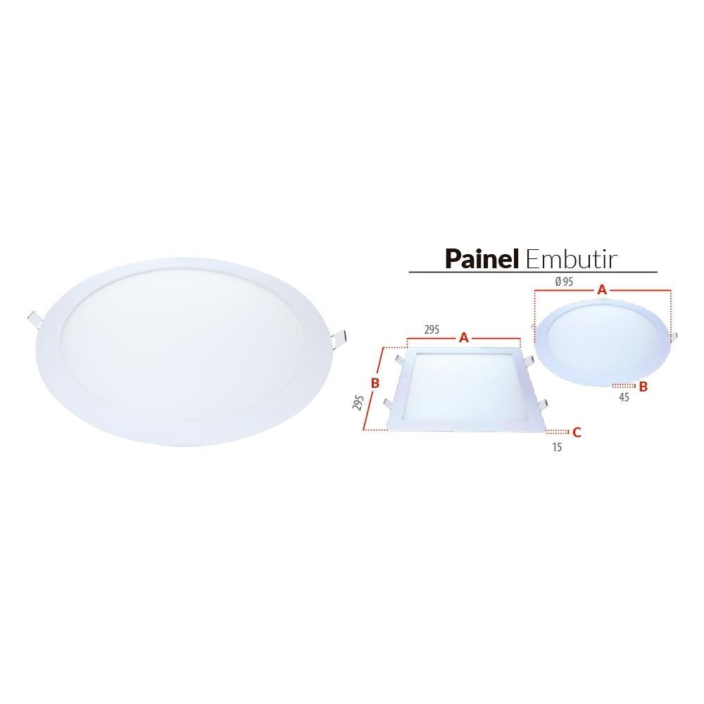 Painel Pop LED Plafon Inteligente de Embutir Smart Wi-Fi NEO 24W Redondo 30cm Luz Dimerizavel Amarela-Branca Bivolt Avan - 8