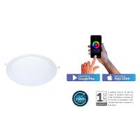 Painel Pop LED Plafon Inteligente de Embutir Smart Wi-Fi NEO 24W Redondo 30cm Luz Dimerizavel Amarela-Branca Bivolt Avan - 3