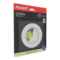 Spot Supimpa Led 12W Branco Fosco Luz Neutra 4000K Quadrado Bivolt Avant