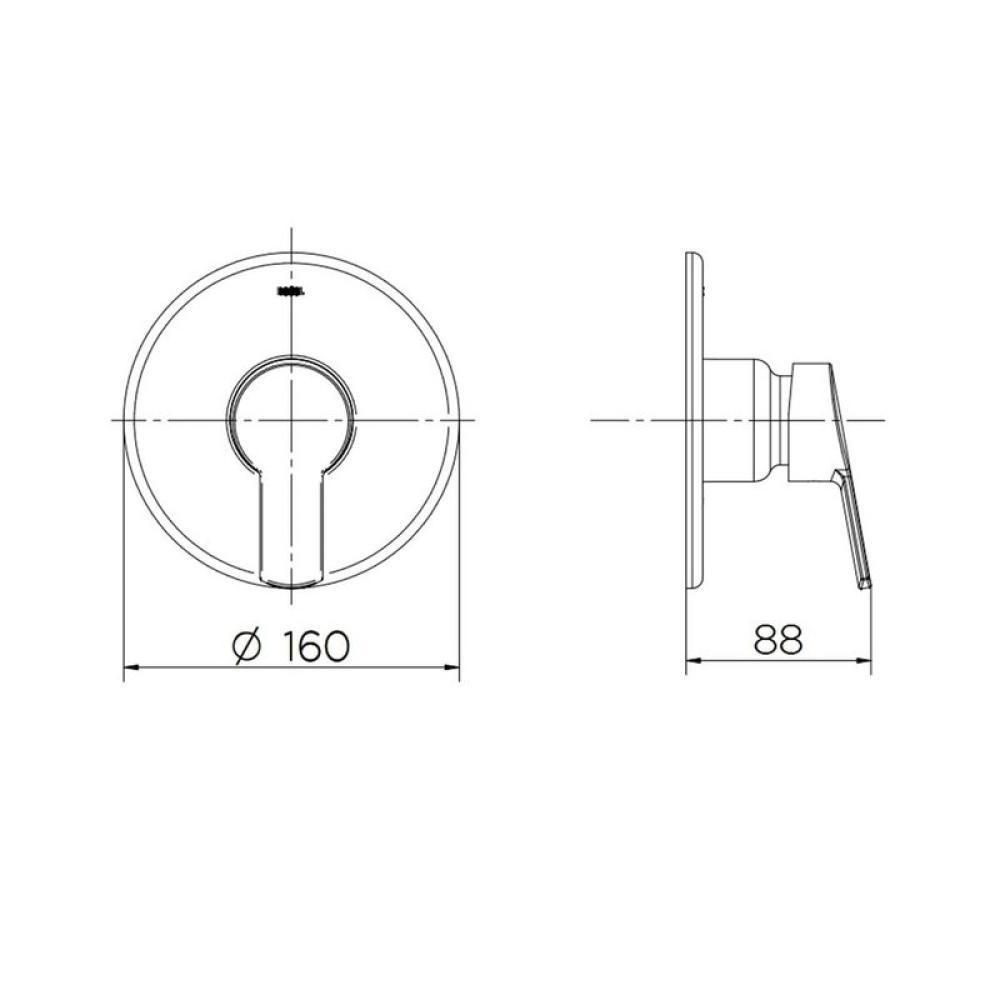 Kit 2 Base Misturador para Chuveiro e Acabamento Monocomando Gali Docol - 4