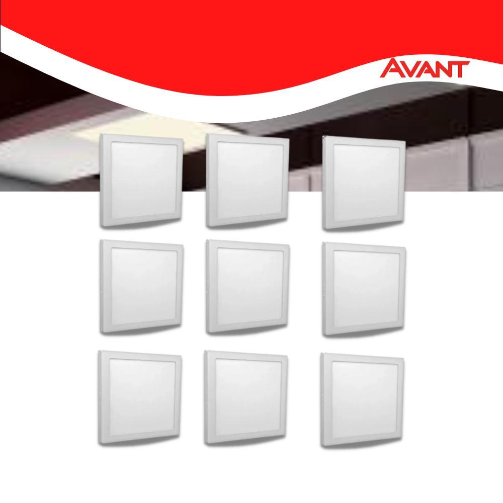 Kit 10 Painel Modular LED Plafon Sobrepor 45W Branco Frio - 1