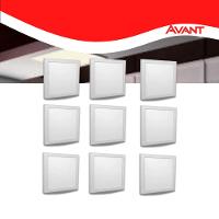 Kit 10 Painel Modular LED Plafon Sobrepor 45W Branco Frio - 1